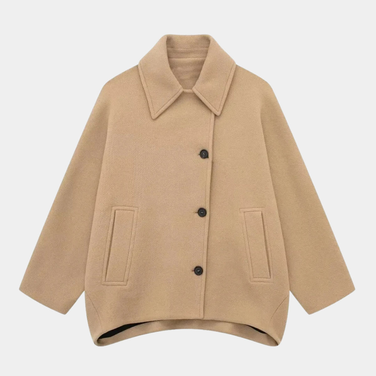 Oversized Wool Coat – Elegant Winter Jacket