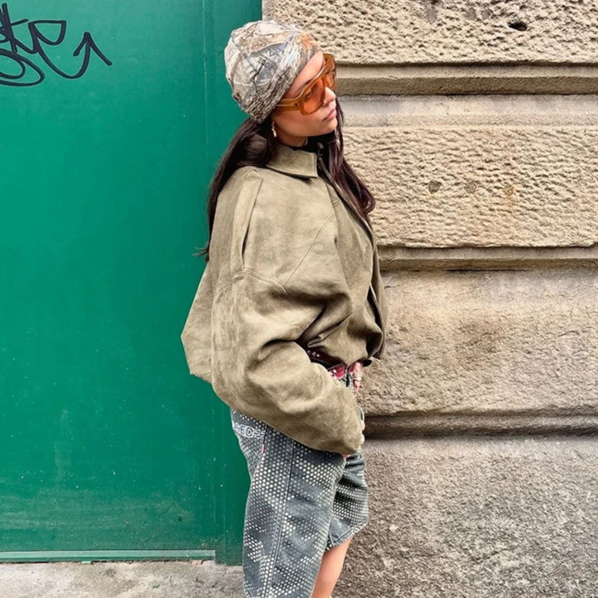 Oversized Suede Jacket – Casual Loose Fit Coat