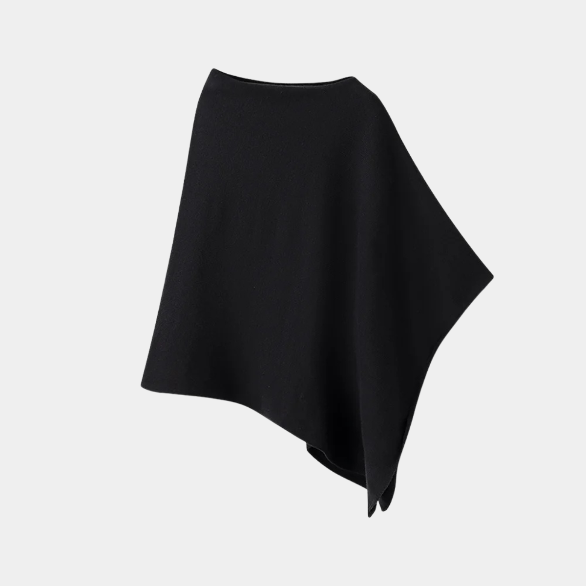 Knitted Poncho Cape – Elegant Asymmetric Wrap Shawl Top