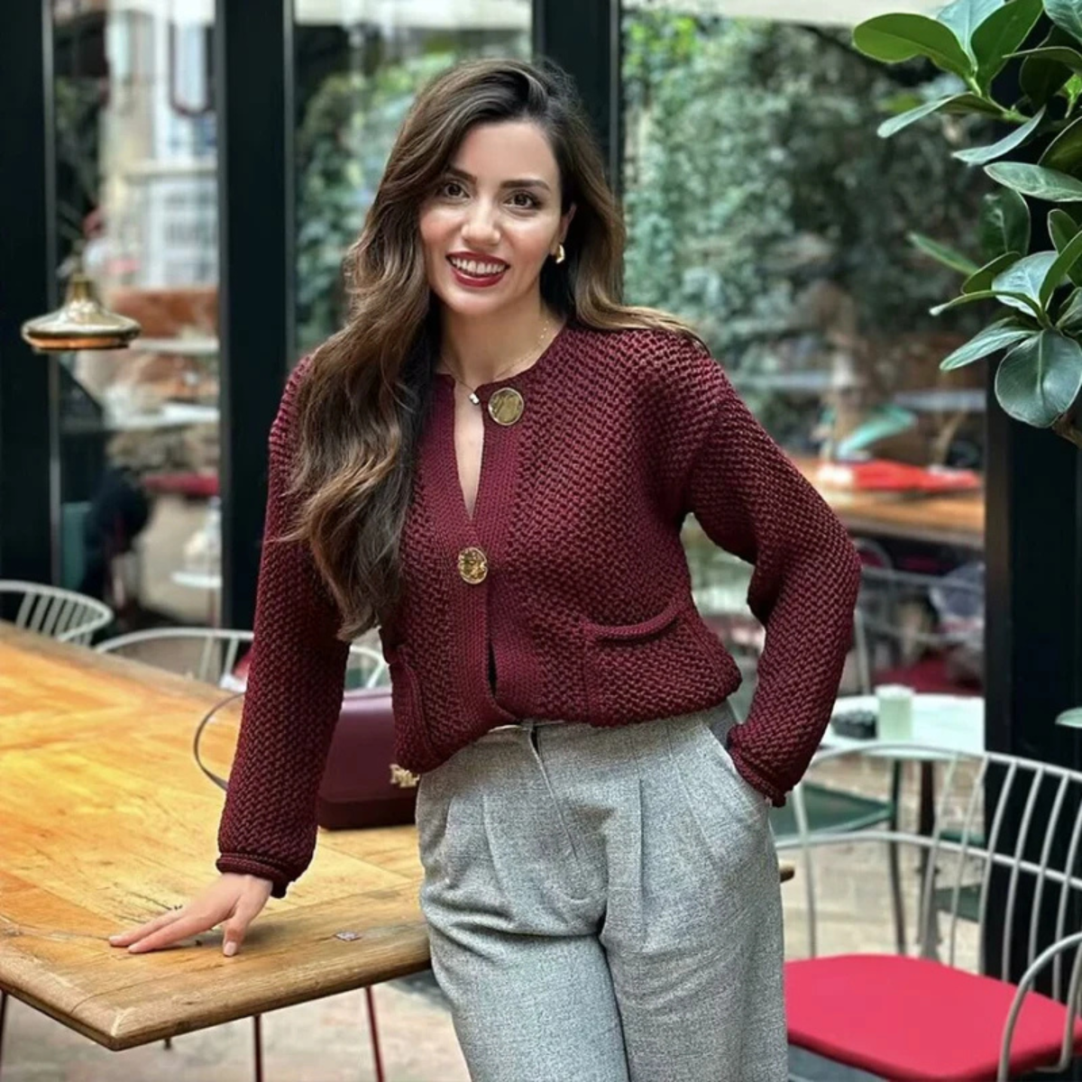 Chunky Knit Cardigan – Button Up Casual Sweater