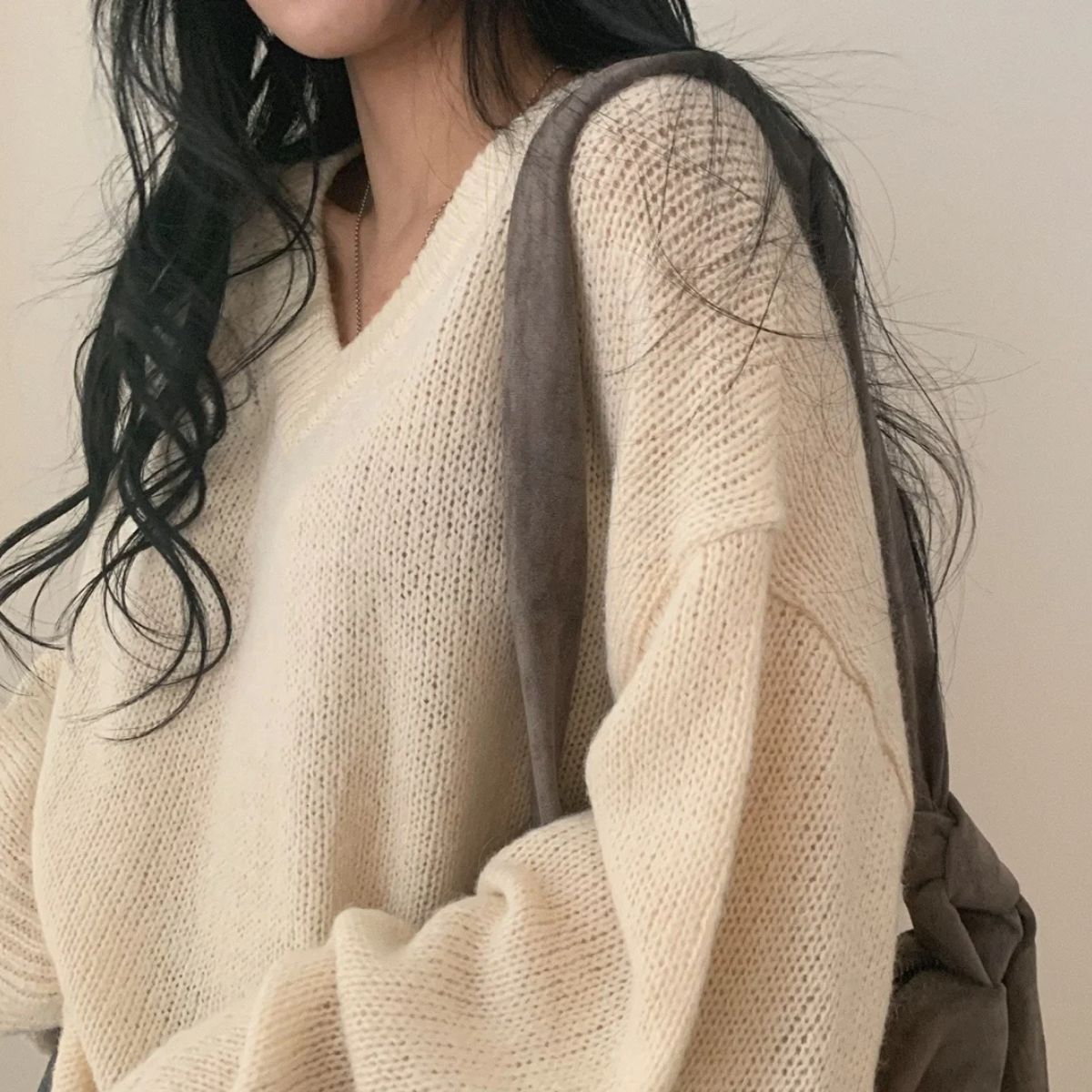 Trendy Oversized Cashmere Jumper – Warm Knit Sweater