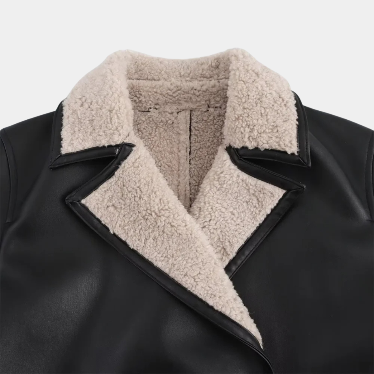 Long Leather Chic Coat – Black Winter Style