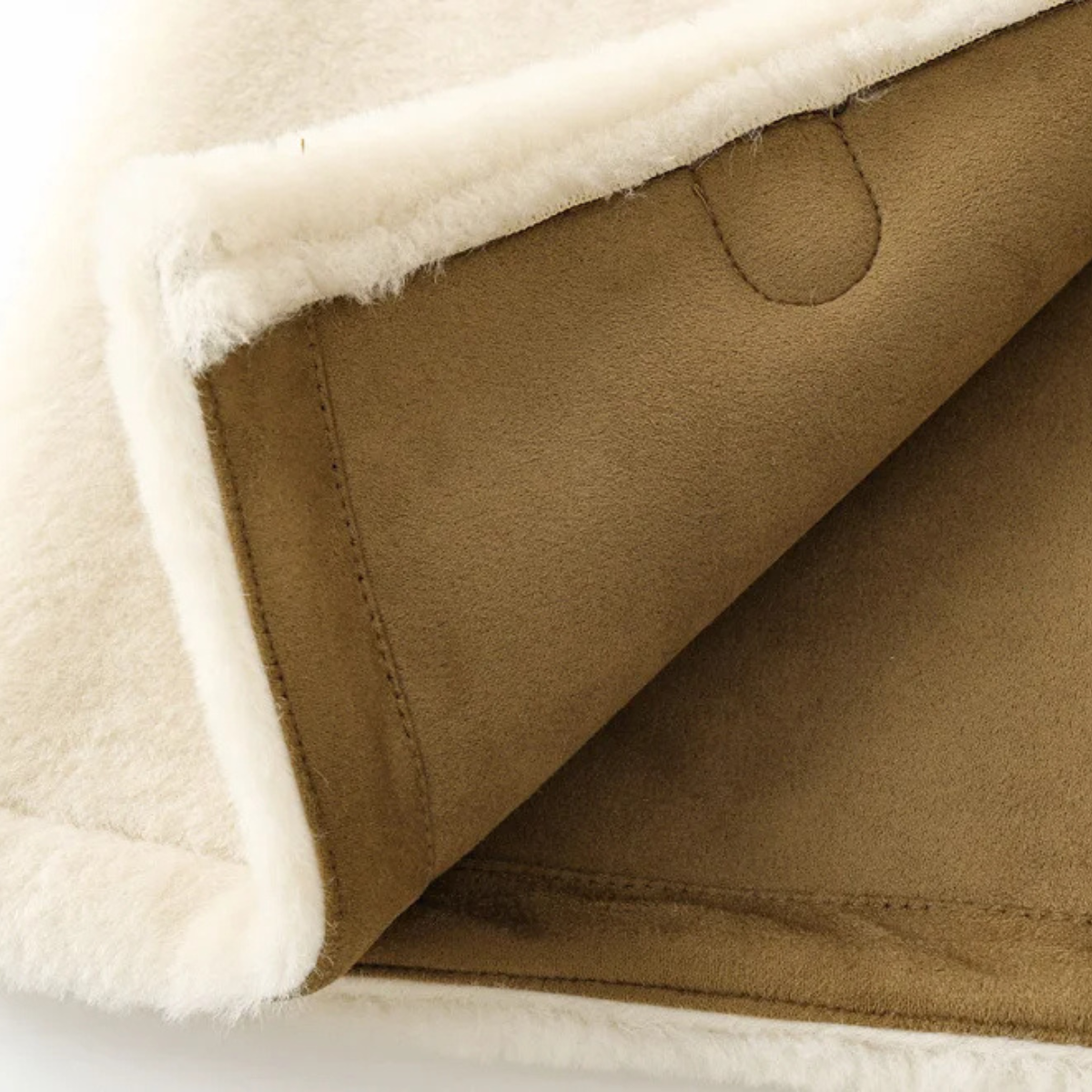 Chic Beige Toggle Closure Winter Jacket
