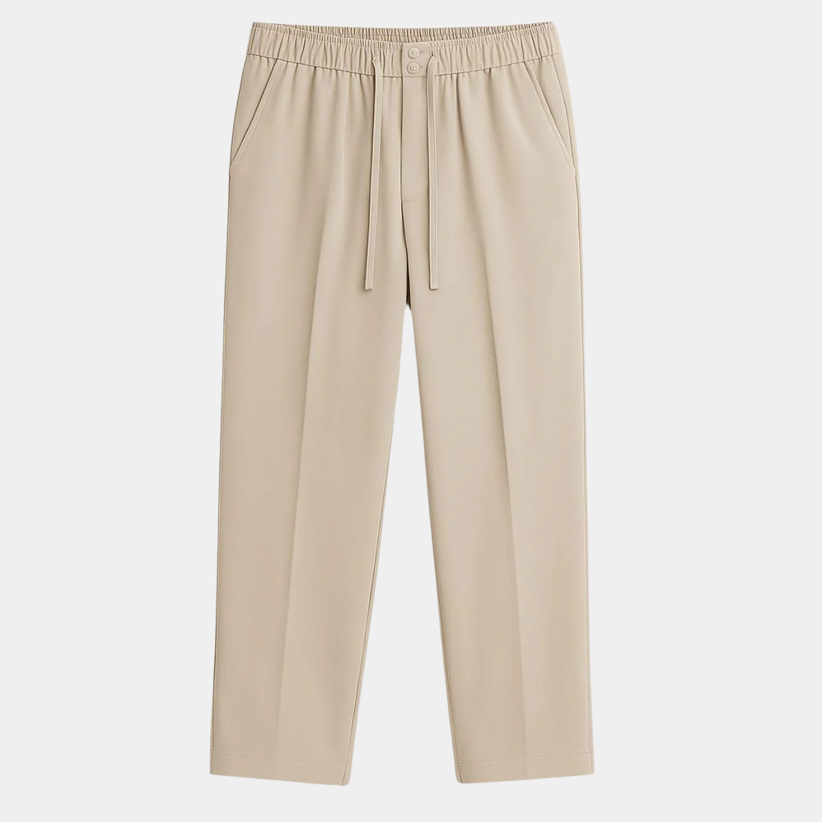 Smart Mens Elasticated Waist Trousers – Loose Fit Pants