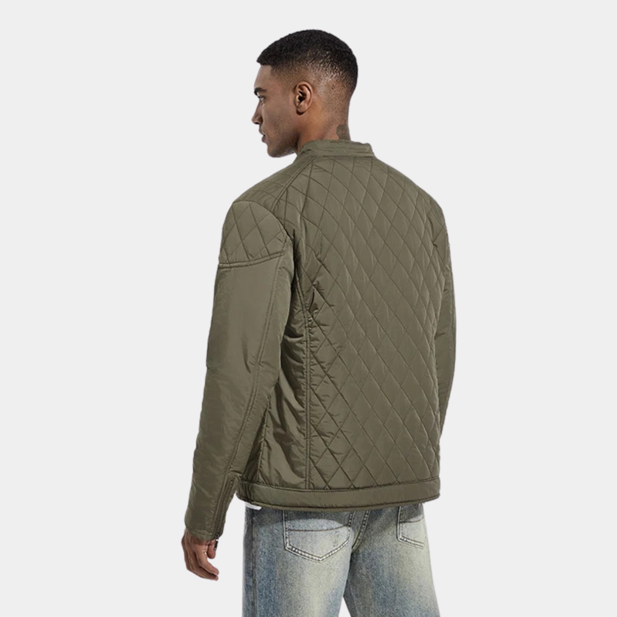 Men's Puffer Jacket – Lightweight Padded Zip-Up Coat with Pockets