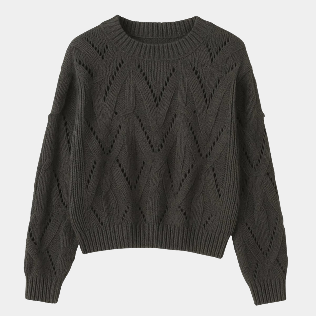 Women's Cropped Cable Knit Jumper