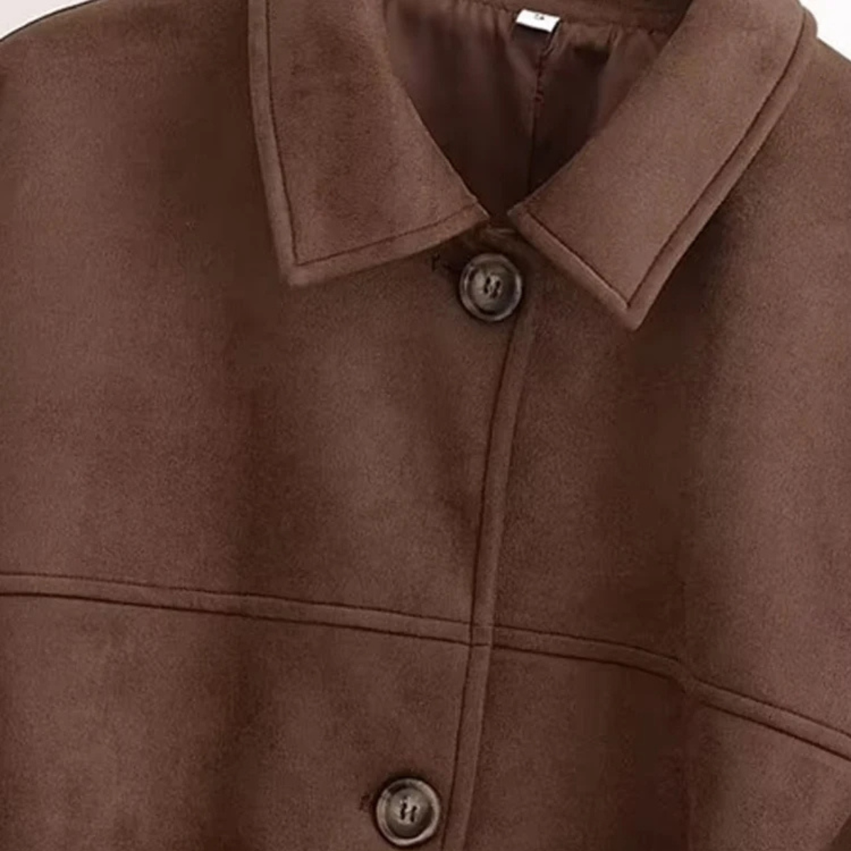 Elegant Belted Suede Jacket – Elegant Fit