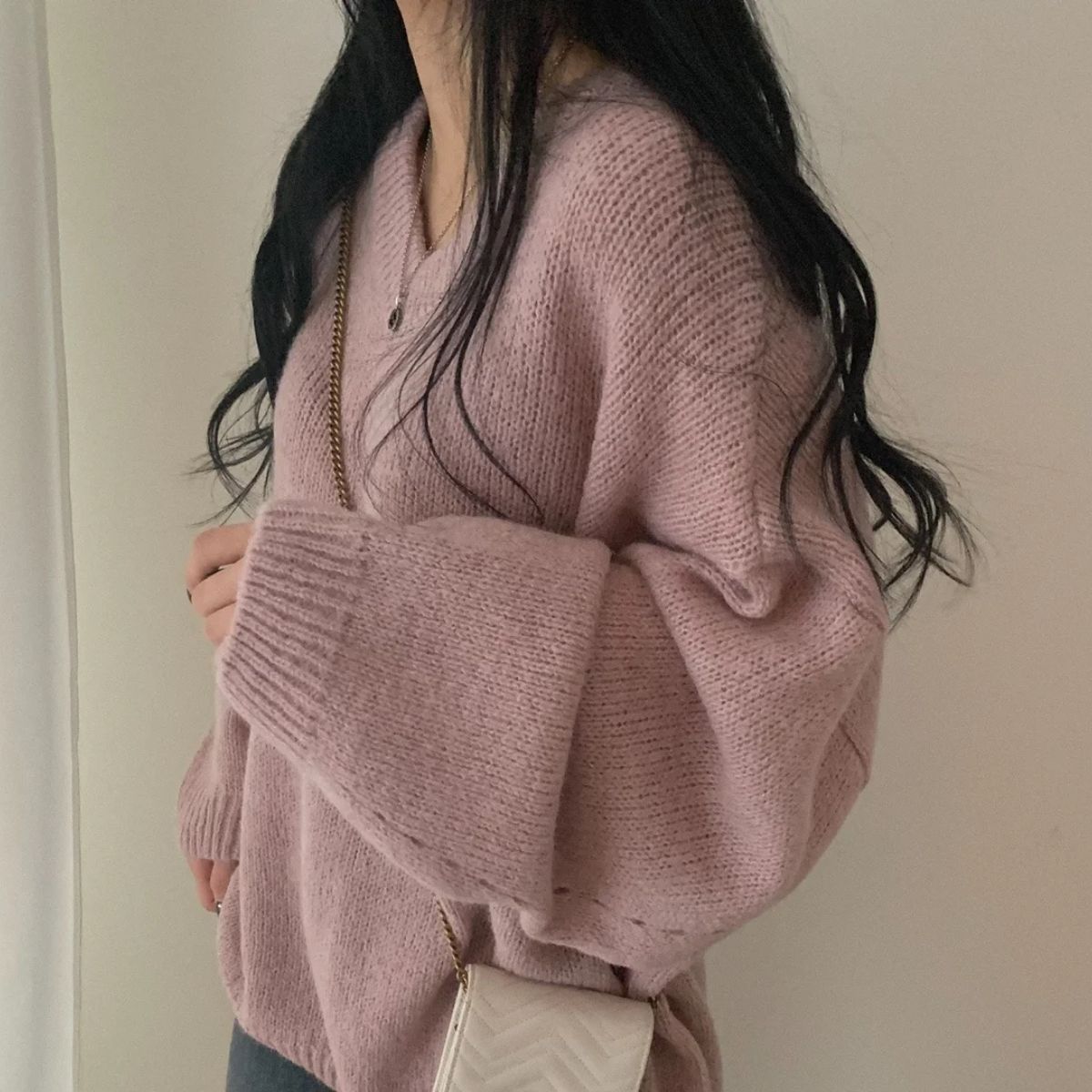 Trendy Oversized Cashmere Jumper – Warm Knit Sweater