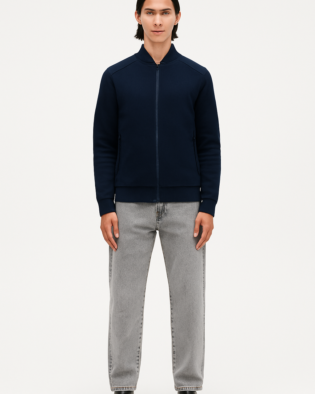 Lightweight Fleece Jacket – Casual Zipped Coat
