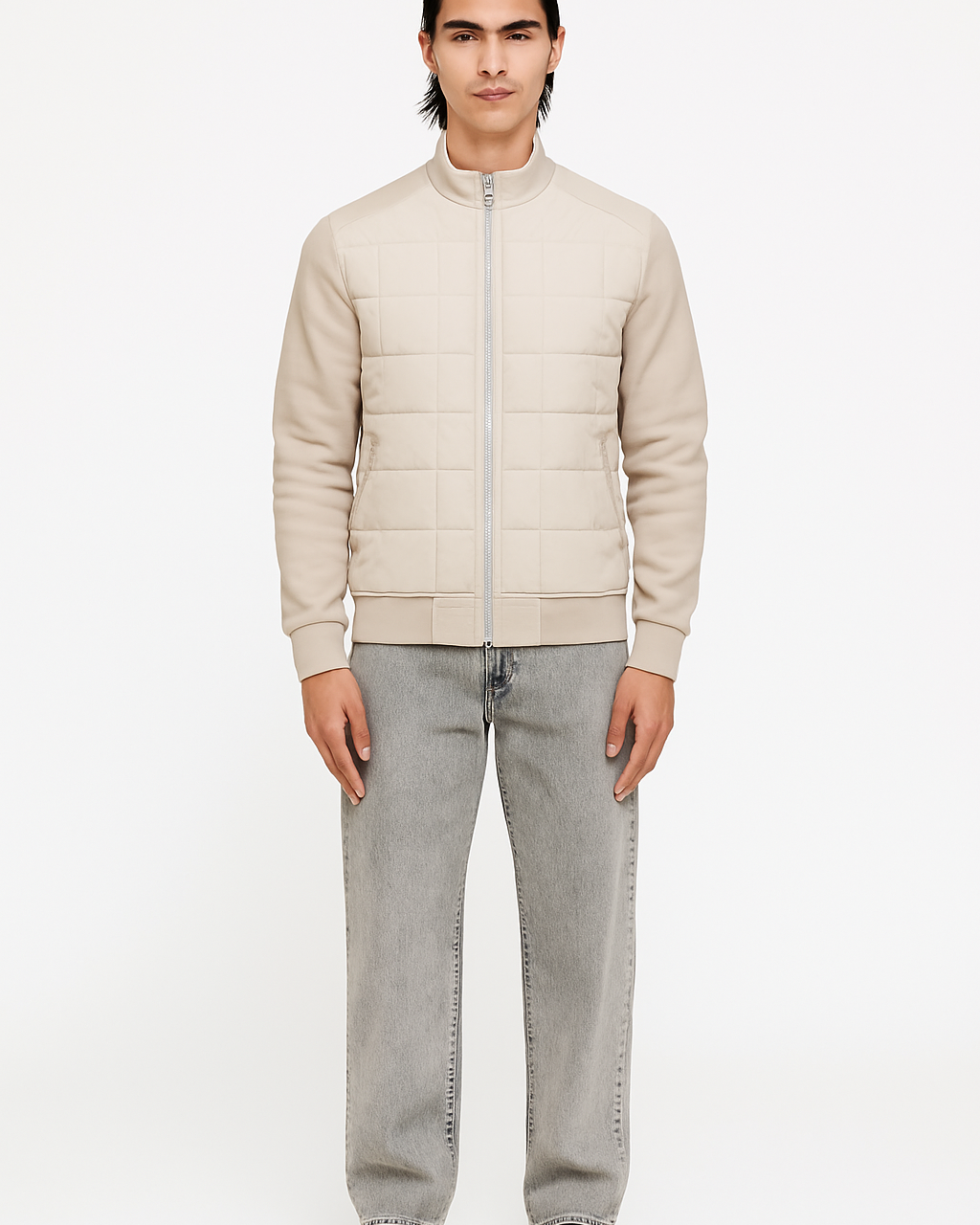Quilted Bomber Jacket – Lightweight Zipped Coat