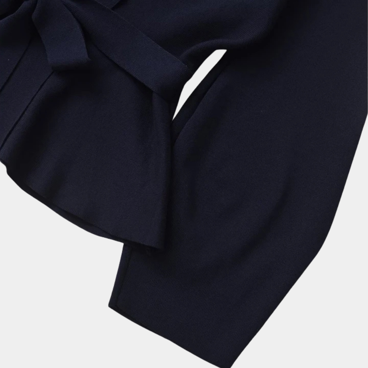 V Neck Blouse with Tie Waist – Elegant Long Sleeve Top