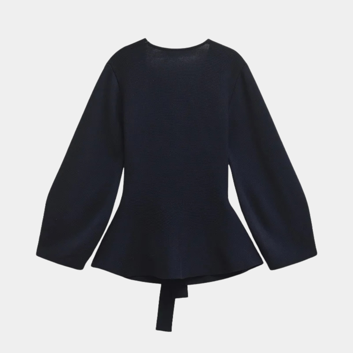 V Neck Blouse with Tie Waist – Elegant Long Sleeve Top