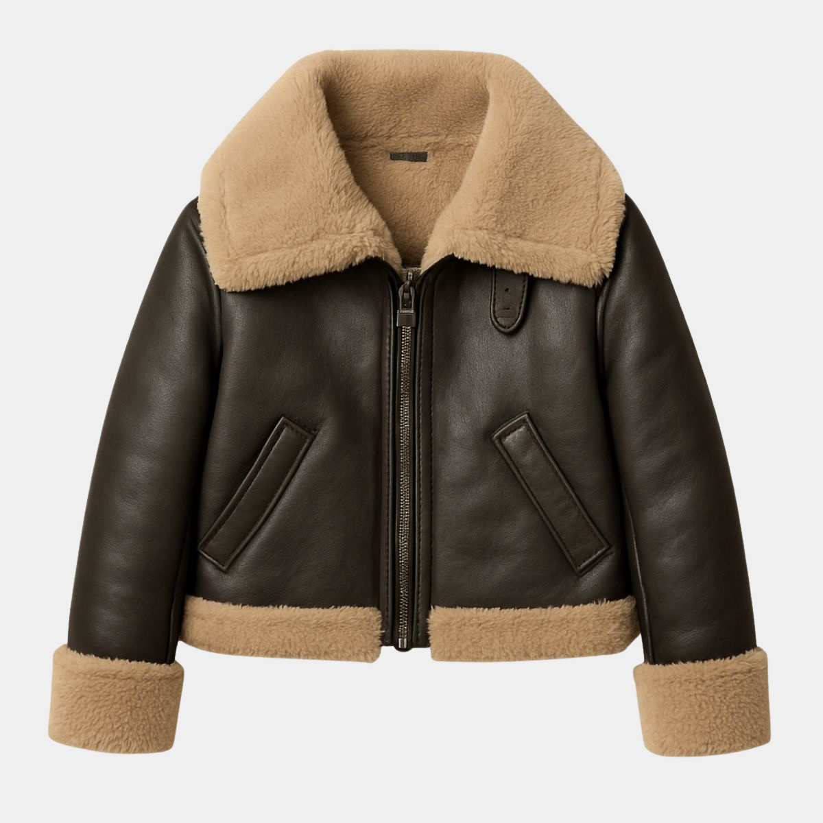 Classic Leather Jacket – Warm Winter Coat