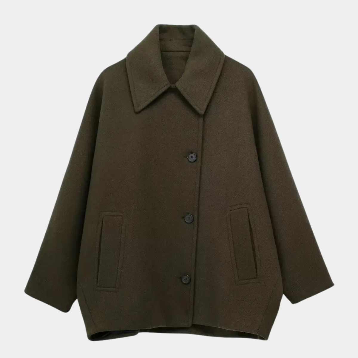 Oversized Wool Coat – Elegant Winter Jacket