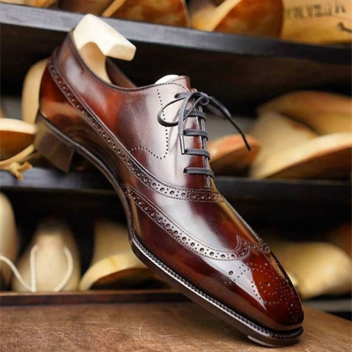 Brown Formal Shoes – Wingtip Leather