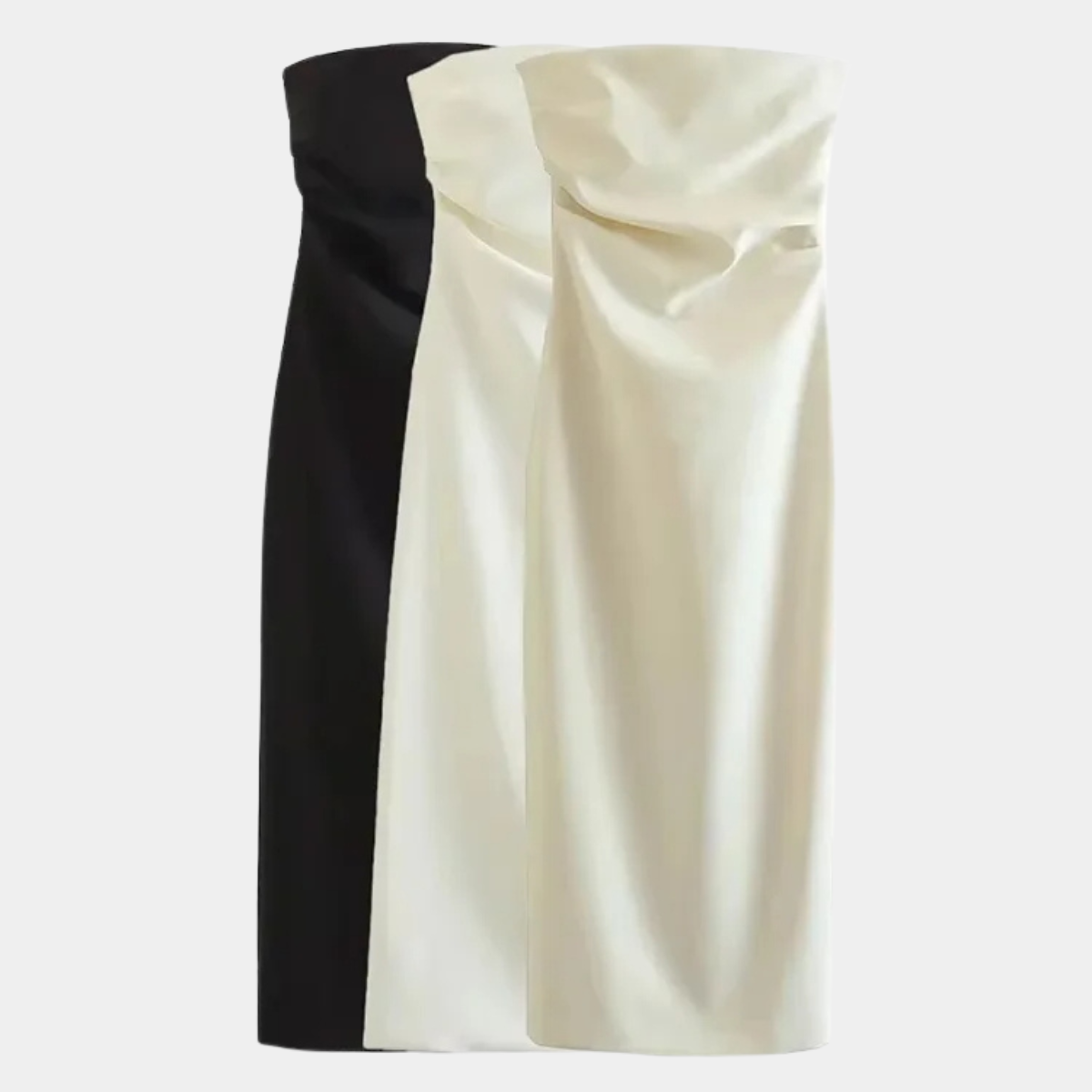 Strapless Midi Dress – Elegant Bodycon Evening Party Dress