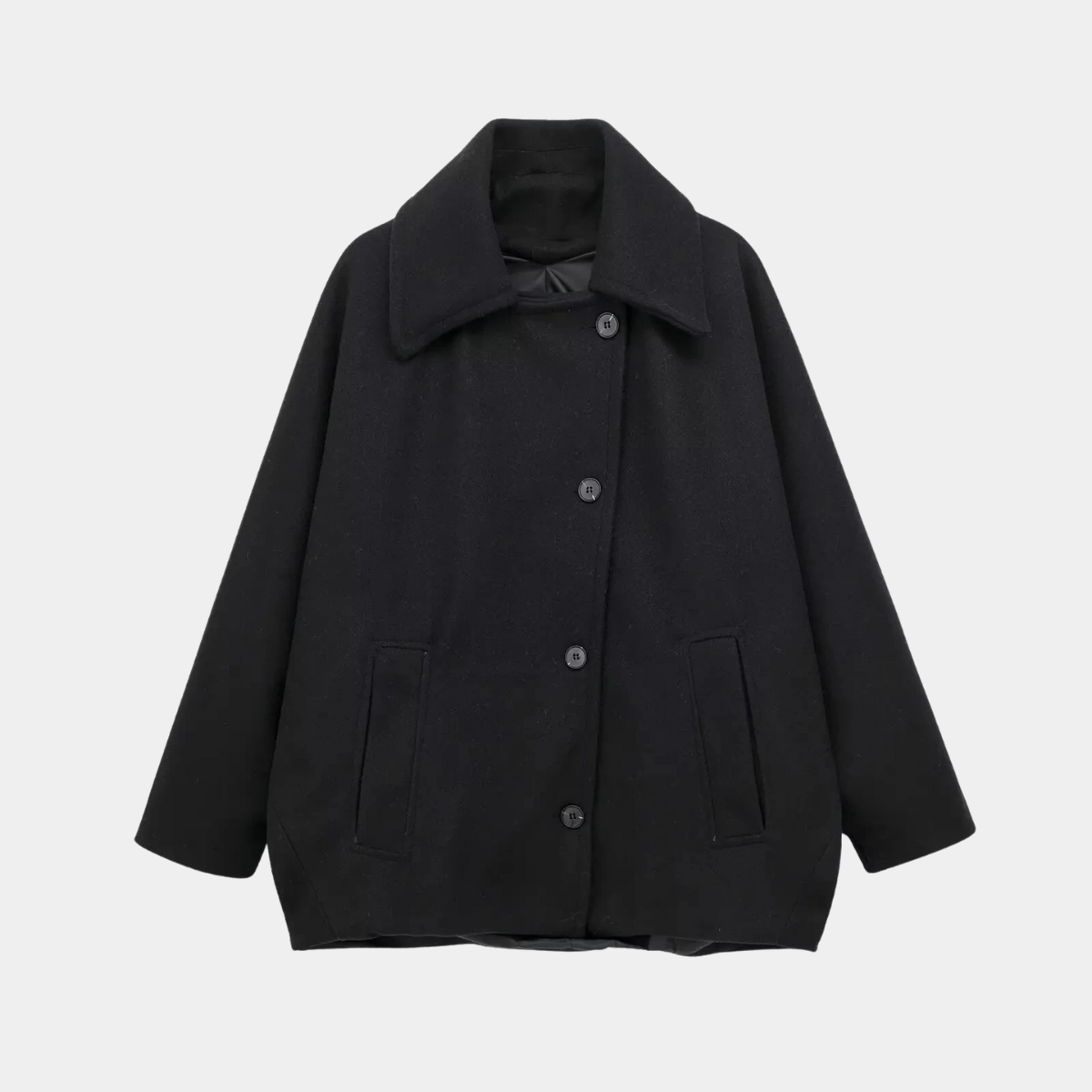 Oversized Wool Coat – Elegant Winter Jacket