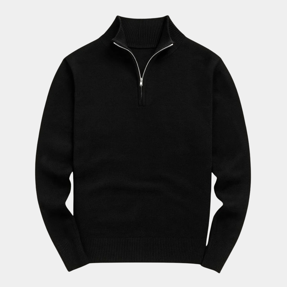 Casual Quarter Zip Knitted Jumper – Slim Fit Pullover