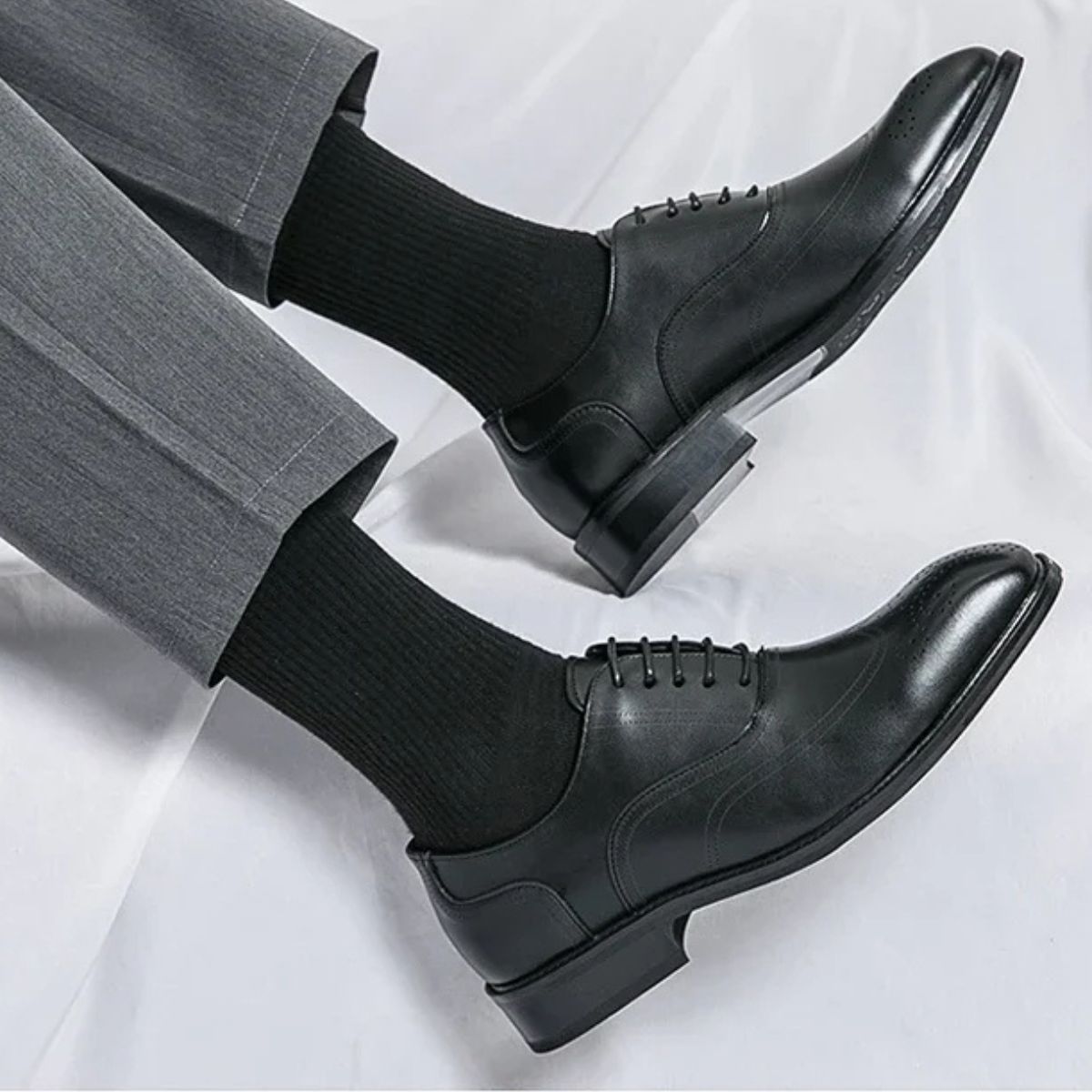 Brogue Oxford Shoes – Leather Lace-Up Shoes