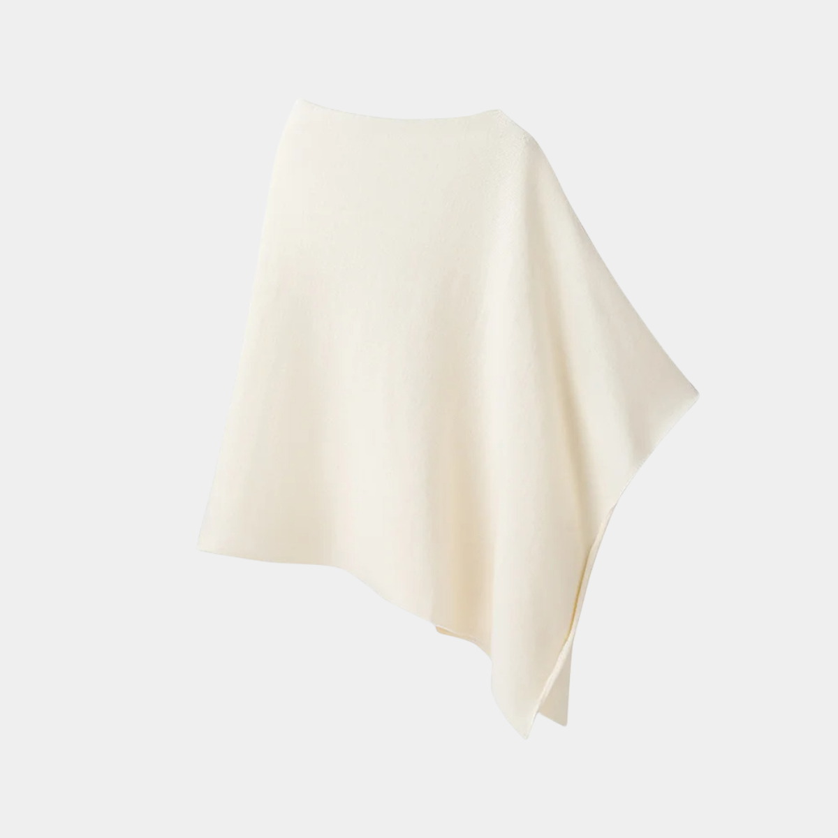 Knitted Poncho Cape – Elegant Asymmetric Wrap Shawl Top