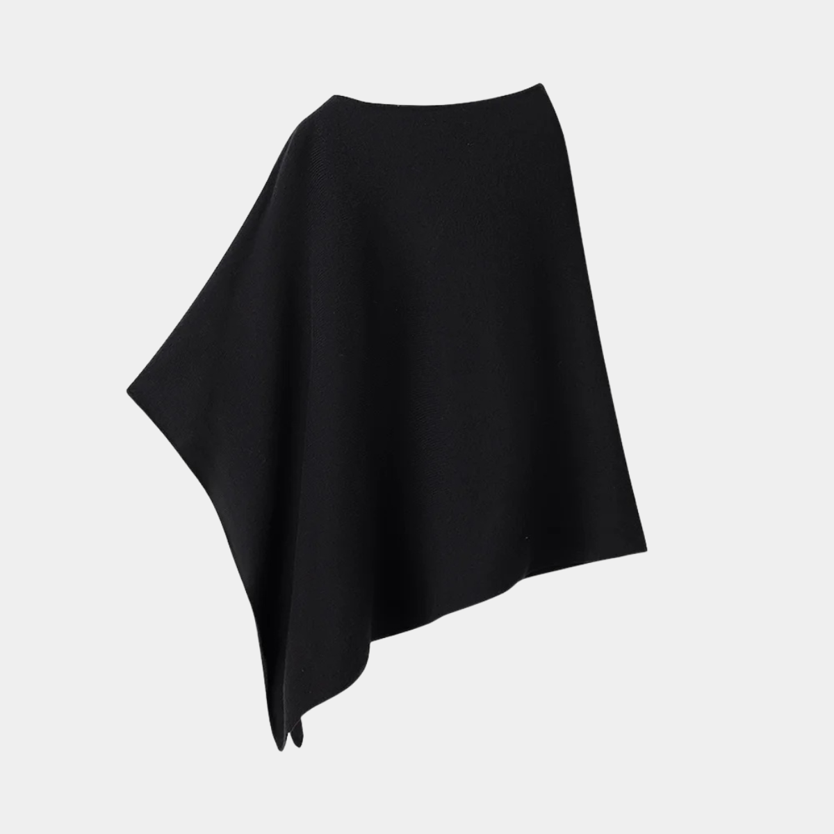 Knitted Poncho Cape – Elegant Asymmetric Wrap Shawl Top