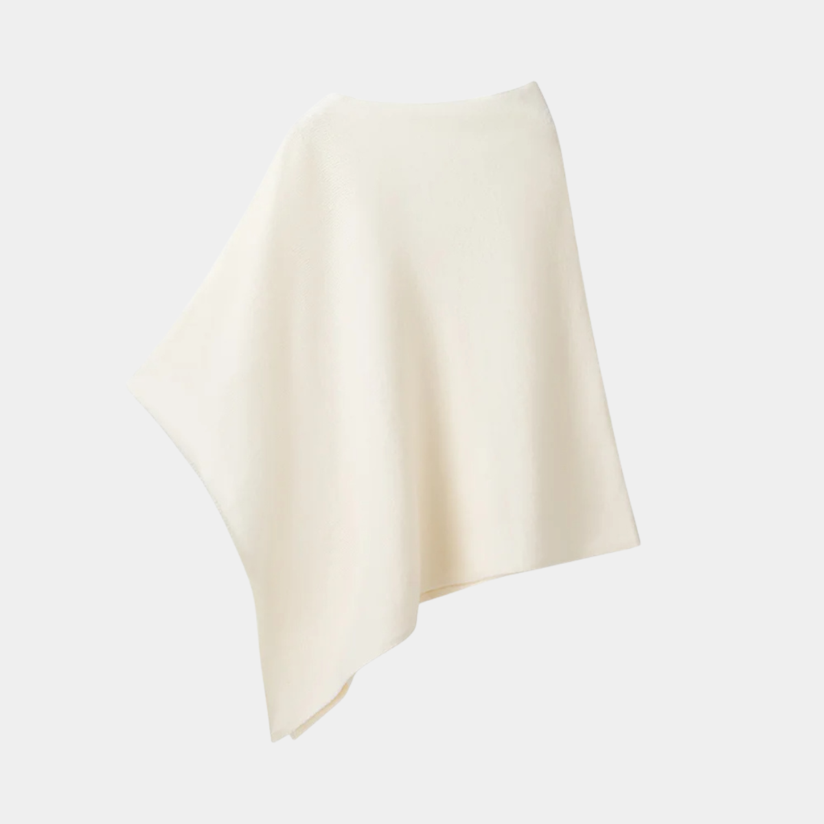 Knitted Poncho Cape – Elegant Asymmetric Wrap Shawl Top
