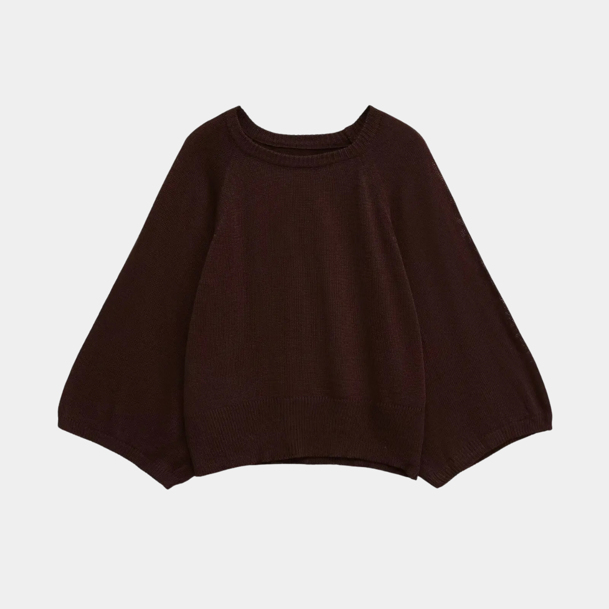 Knit Batwing Jumper – Loose Fit Pullover Sweater