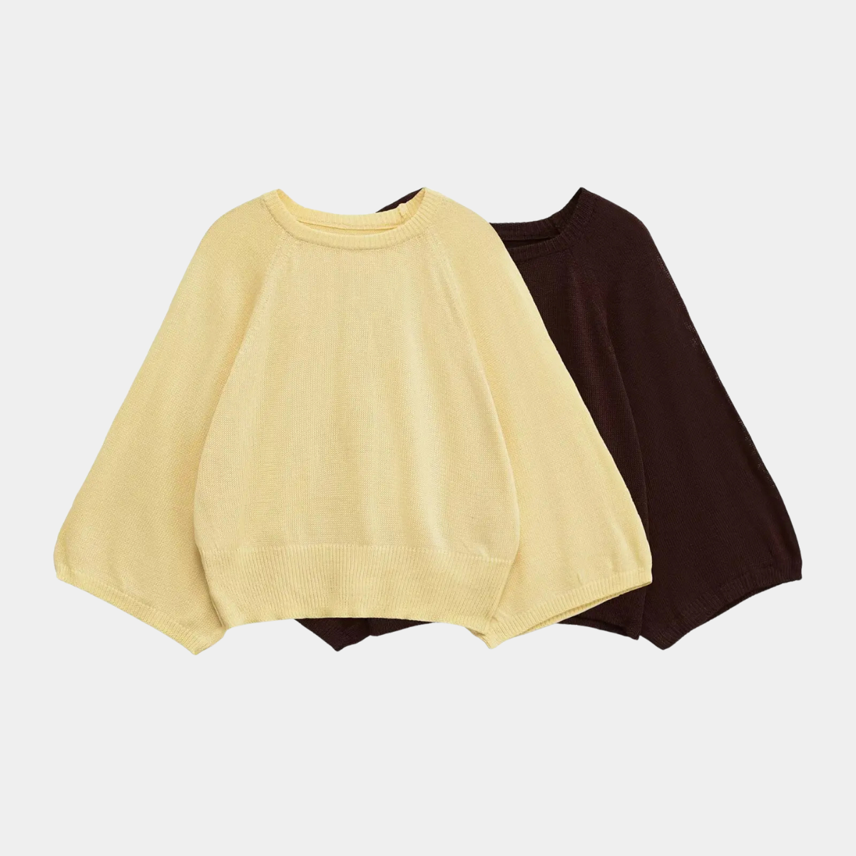 Knit Batwing Jumper – Loose Fit Pullover Sweater