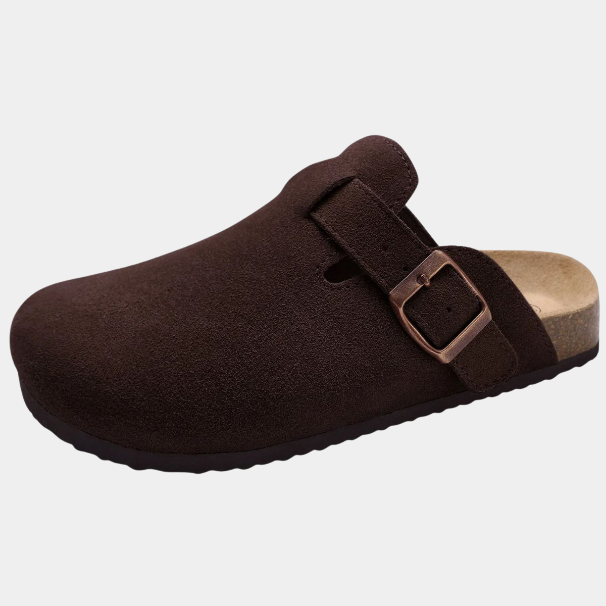 Classic Suede Clogs for Men – Buckle Slip On Shoes