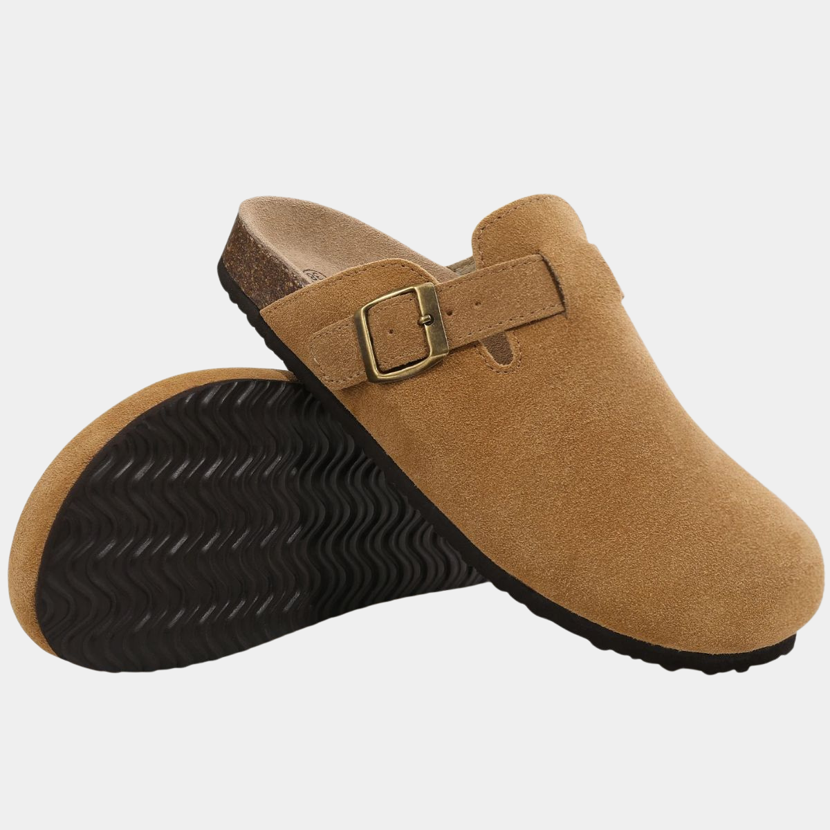 Classic Suede Clogs for Men – Buckle Slip On Shoes