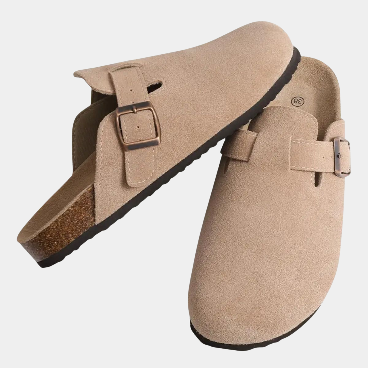 Classic Suede Clogs for Men – Buckle Slip On Shoes