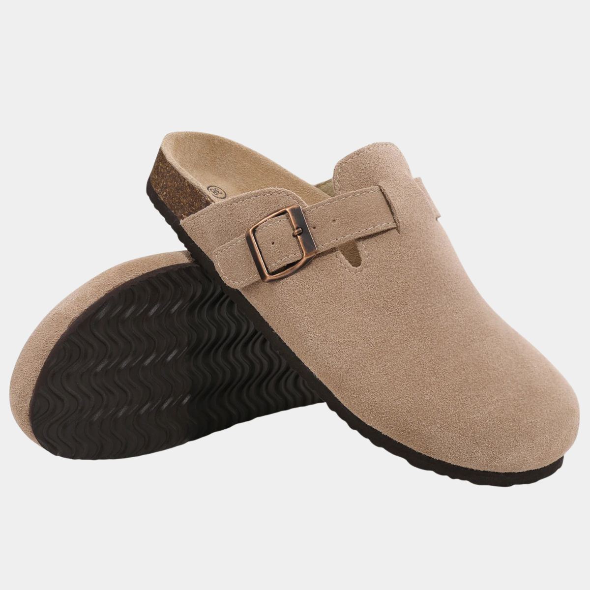 Classic Suede Clogs for Men – Buckle Slip On Shoes