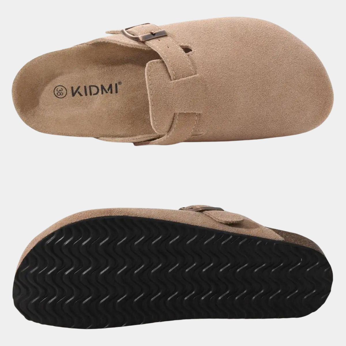 Classic Suede Clogs for Men – Buckle Slip On Shoes