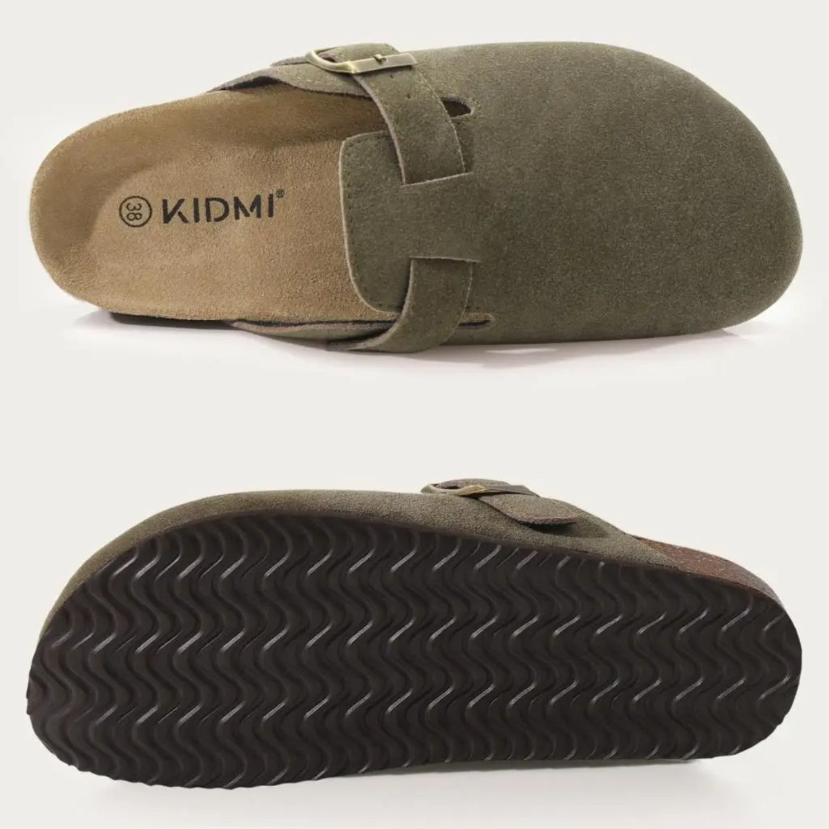 Classic Suede Clogs for Men – Buckle Slip On Shoes