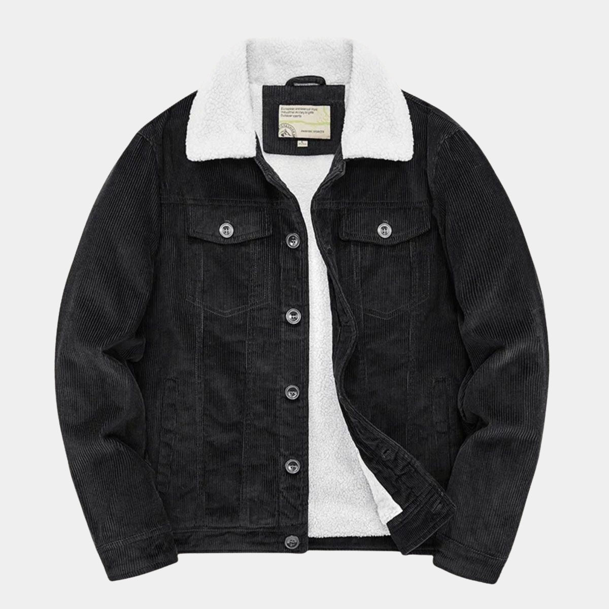 Corduroy Jacket for Men – Warm Fleece Lined
