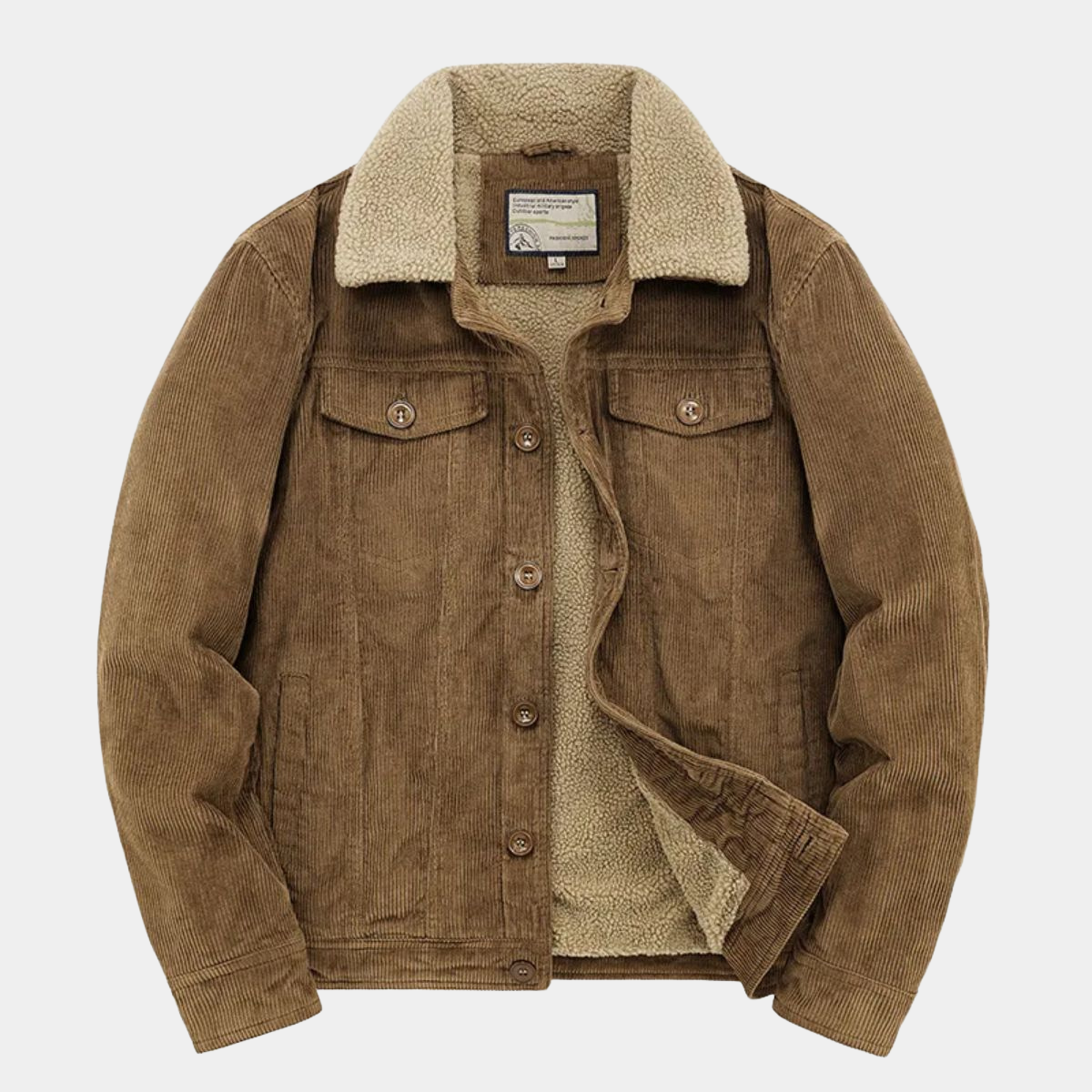 Corduroy Jacket for Men – Warm Fleece Lined
