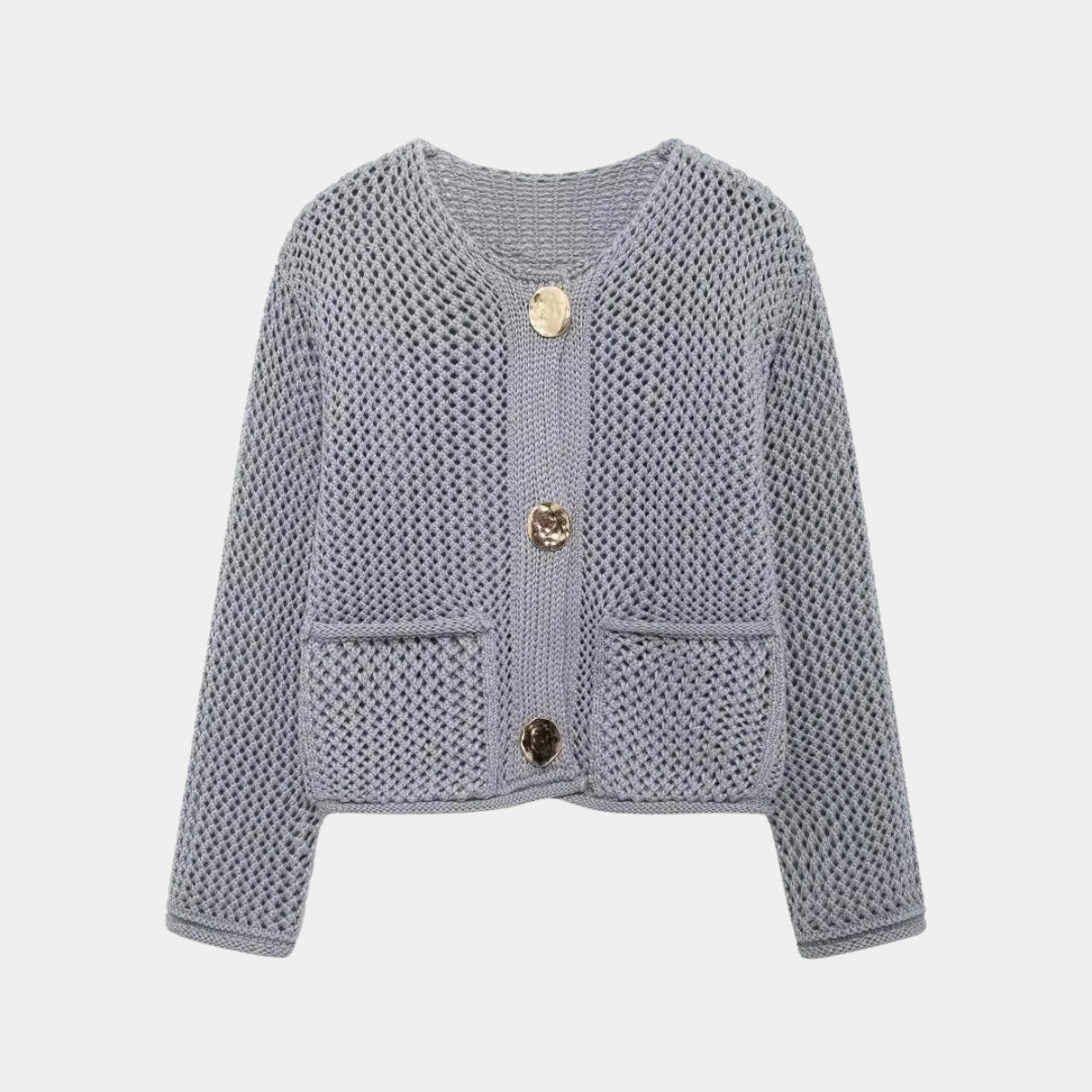 Chunky Knit Cardigan – Button Up Casual Sweater
