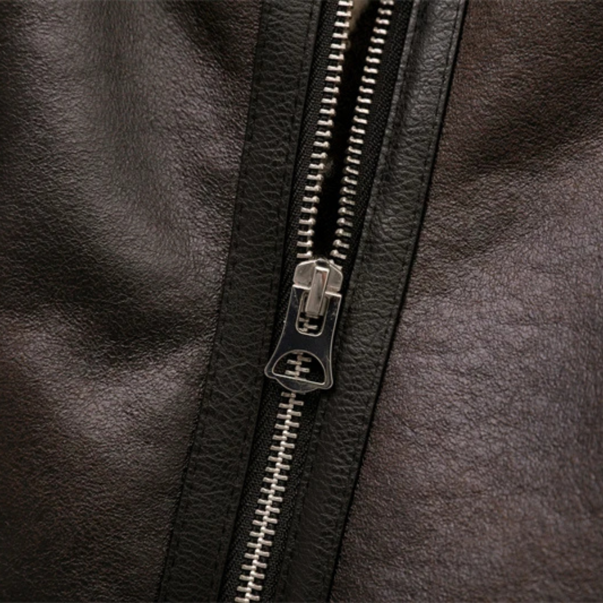Cropped  Shearling Jacket – Faux Leather Winter Coat