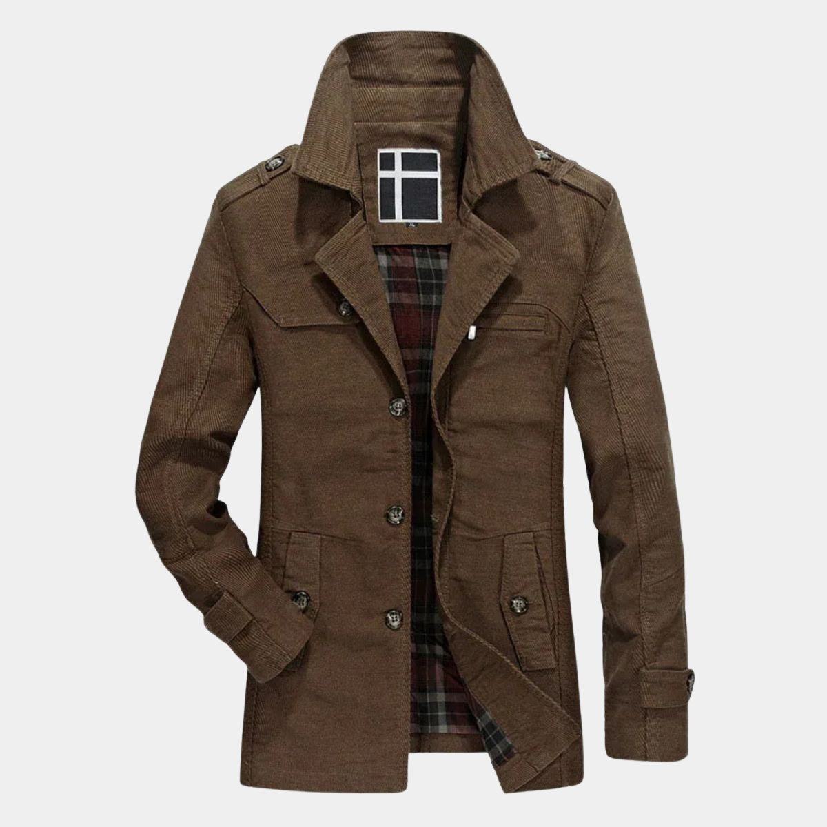 Modern Classic Long Trench Coat for Men