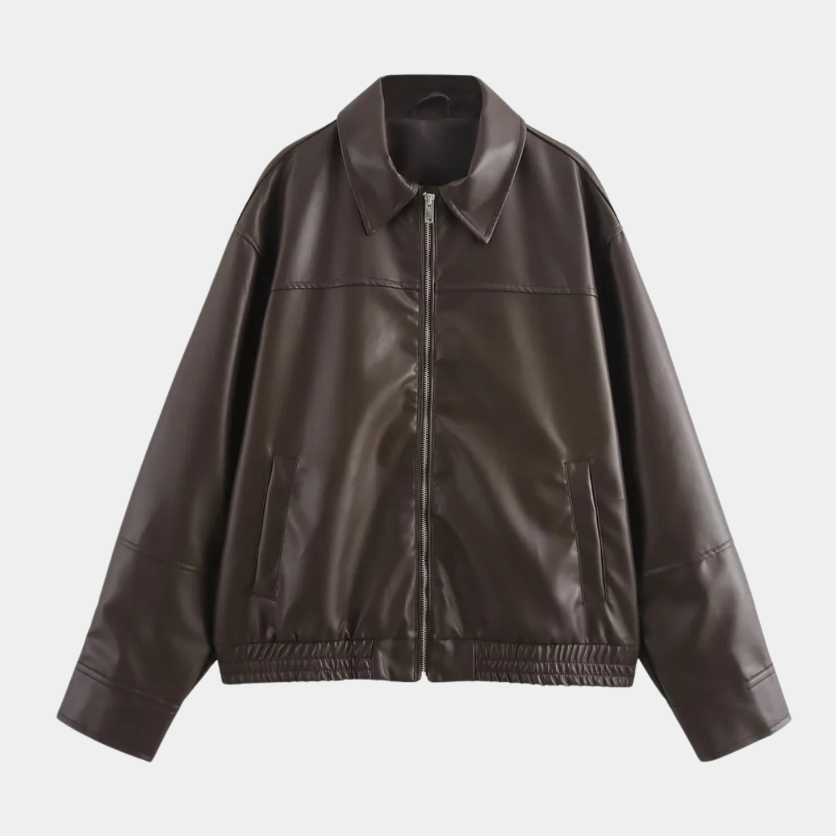 Classic Zip Up Leather Jacket – Smart Casual