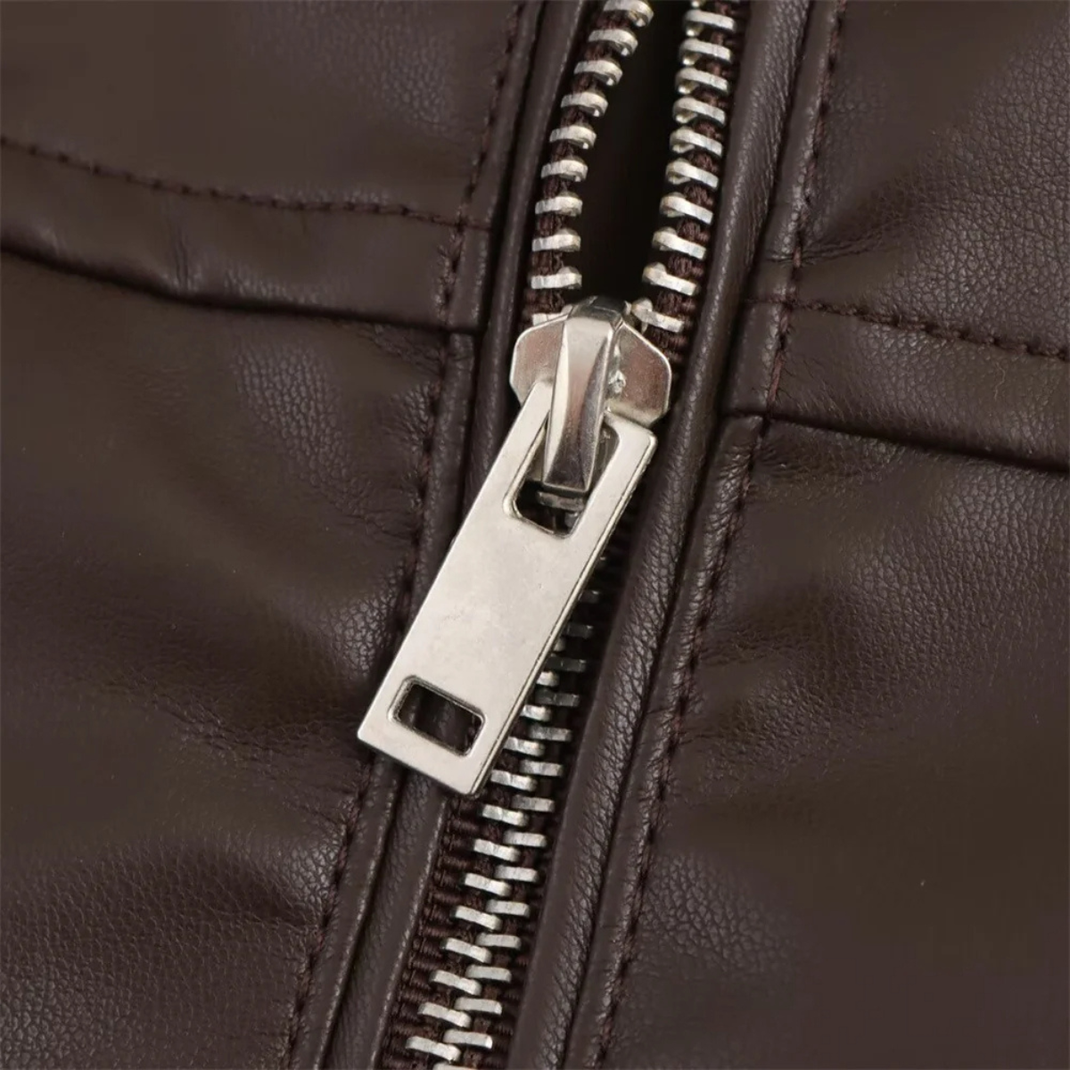 Classic Zip Up Leather Jacket – Smart Casual