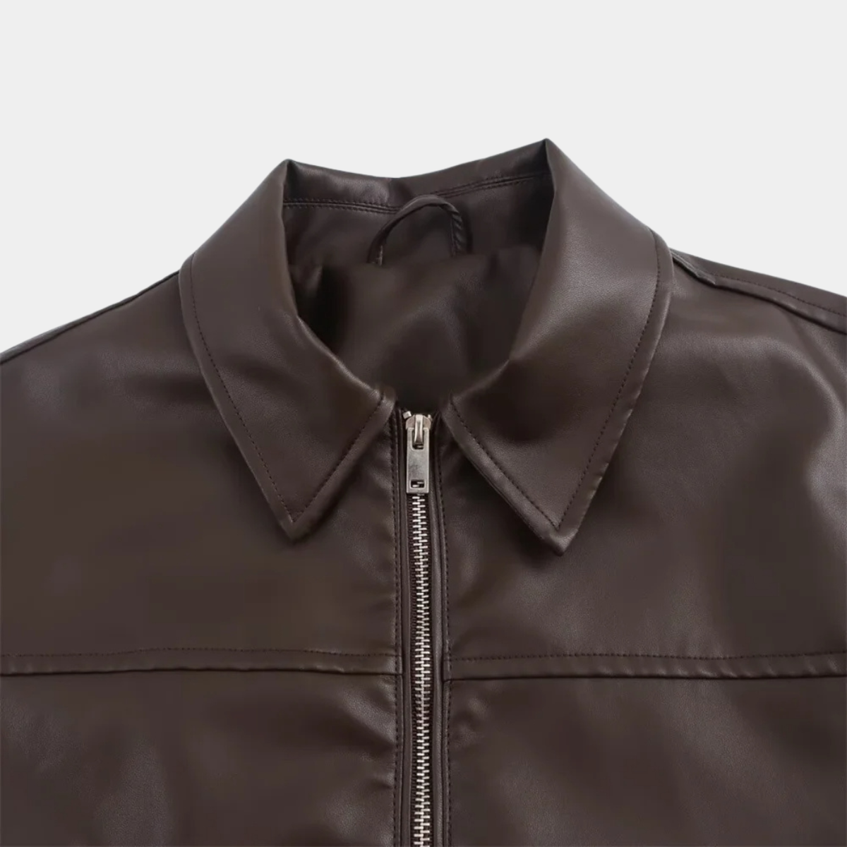 Classic Zip Up Leather Jacket – Smart Casual