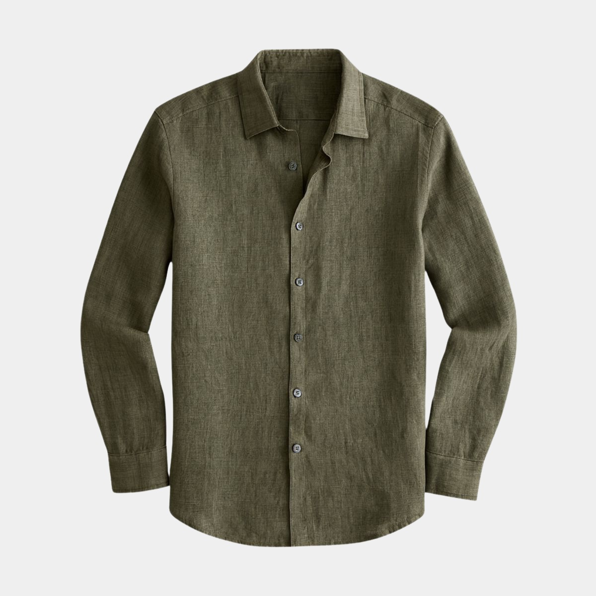 Men's Casual Linen Shirt – Long Sleeve Lightweight Top