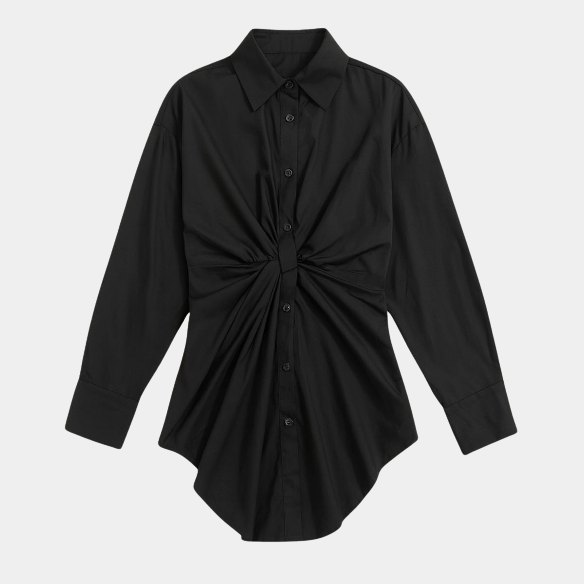 Front Knotted Linen Dress