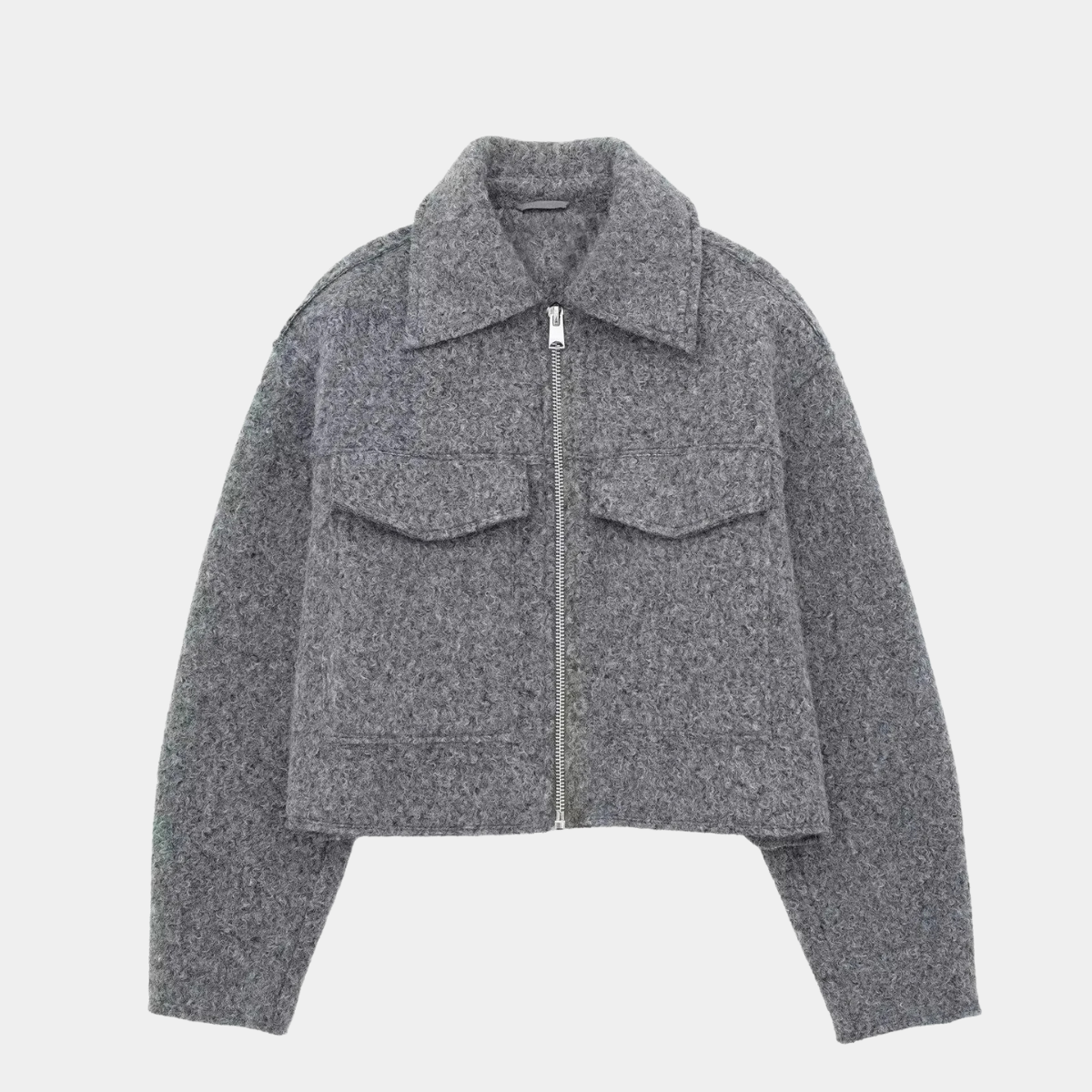 Cropped Zip Up Jacket – Street Style