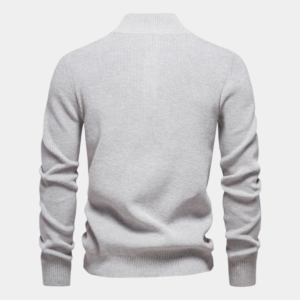 Knitted Jumper for Men – Slim Fit Sweater with Button Neck