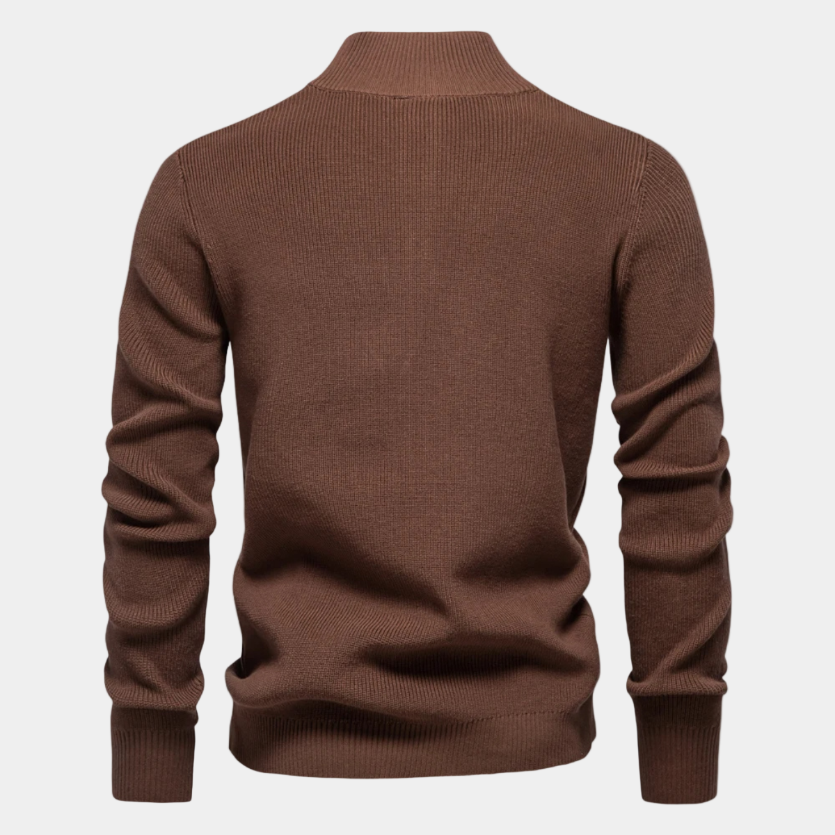 Knitted Jumper for Men – Slim Fit Sweater with Button Neck