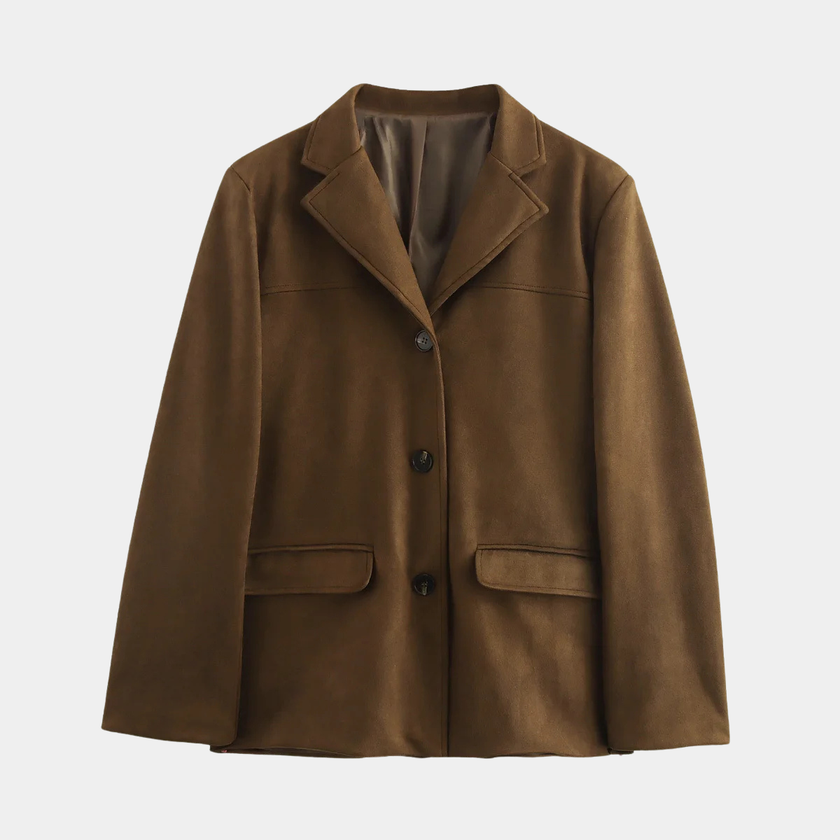 Trendy Long Suede Coat – Smart Casual Look