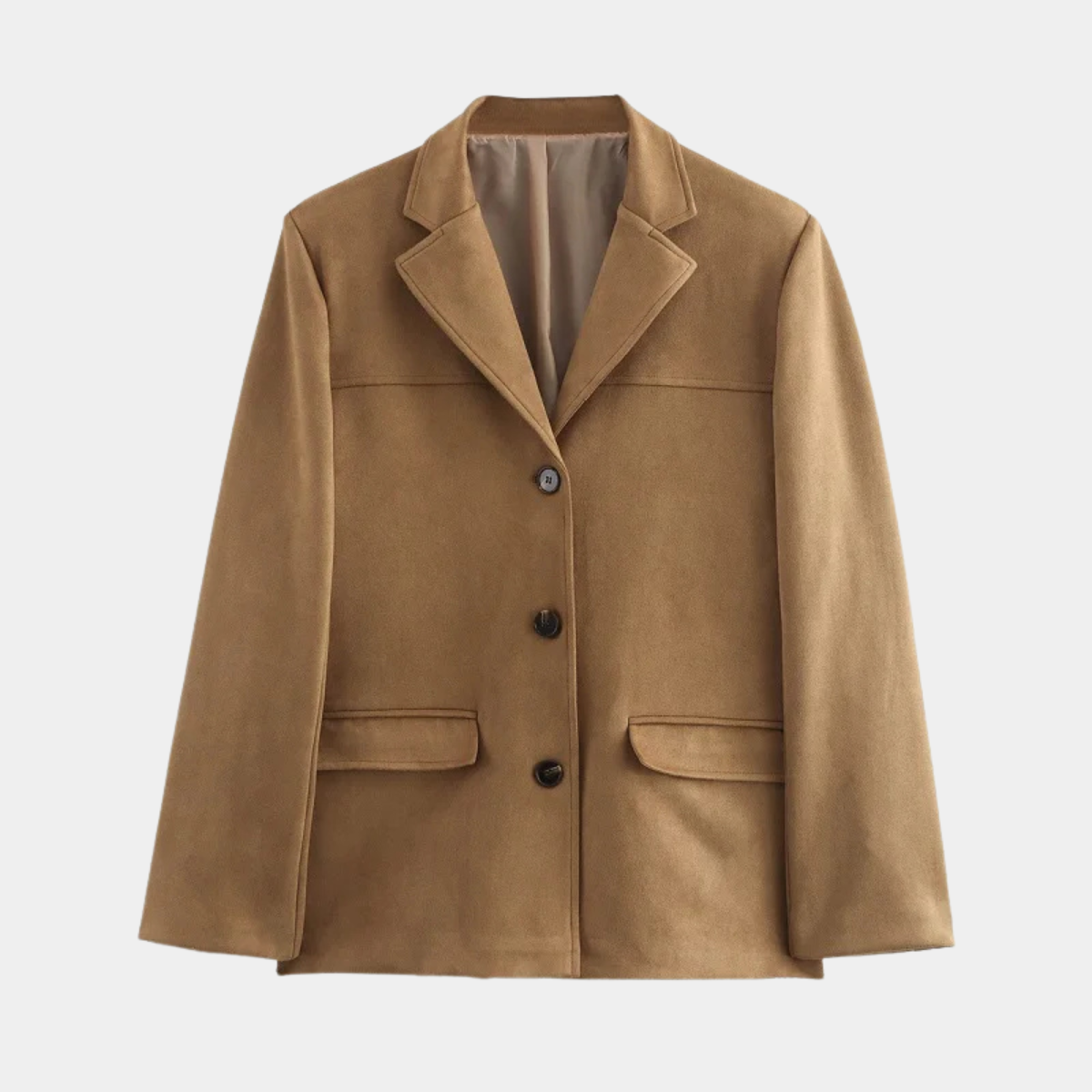 Trendy Long Suede Coat – Smart Casual Look