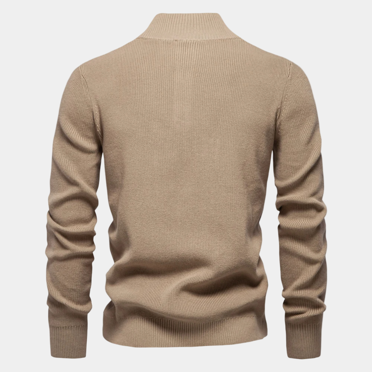 Knitted Jumper for Men – Slim Fit Sweater with Button Neck